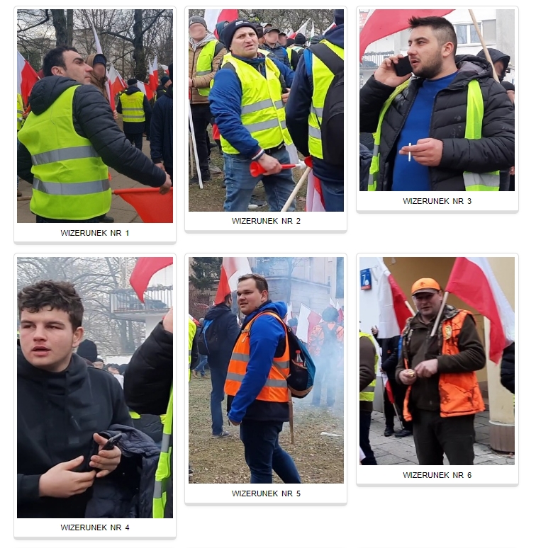 Policja poszukuje protestujących. Udostępniono wizerunki wielu osób