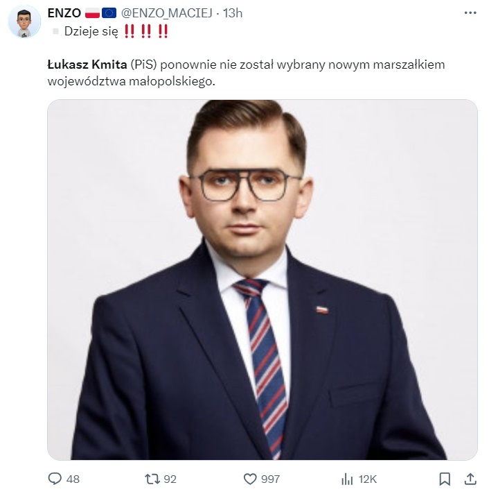 Nikt nie chce Łukasza Kmity. Dalszy ciąg wewnętrznego konfliktu w PiS