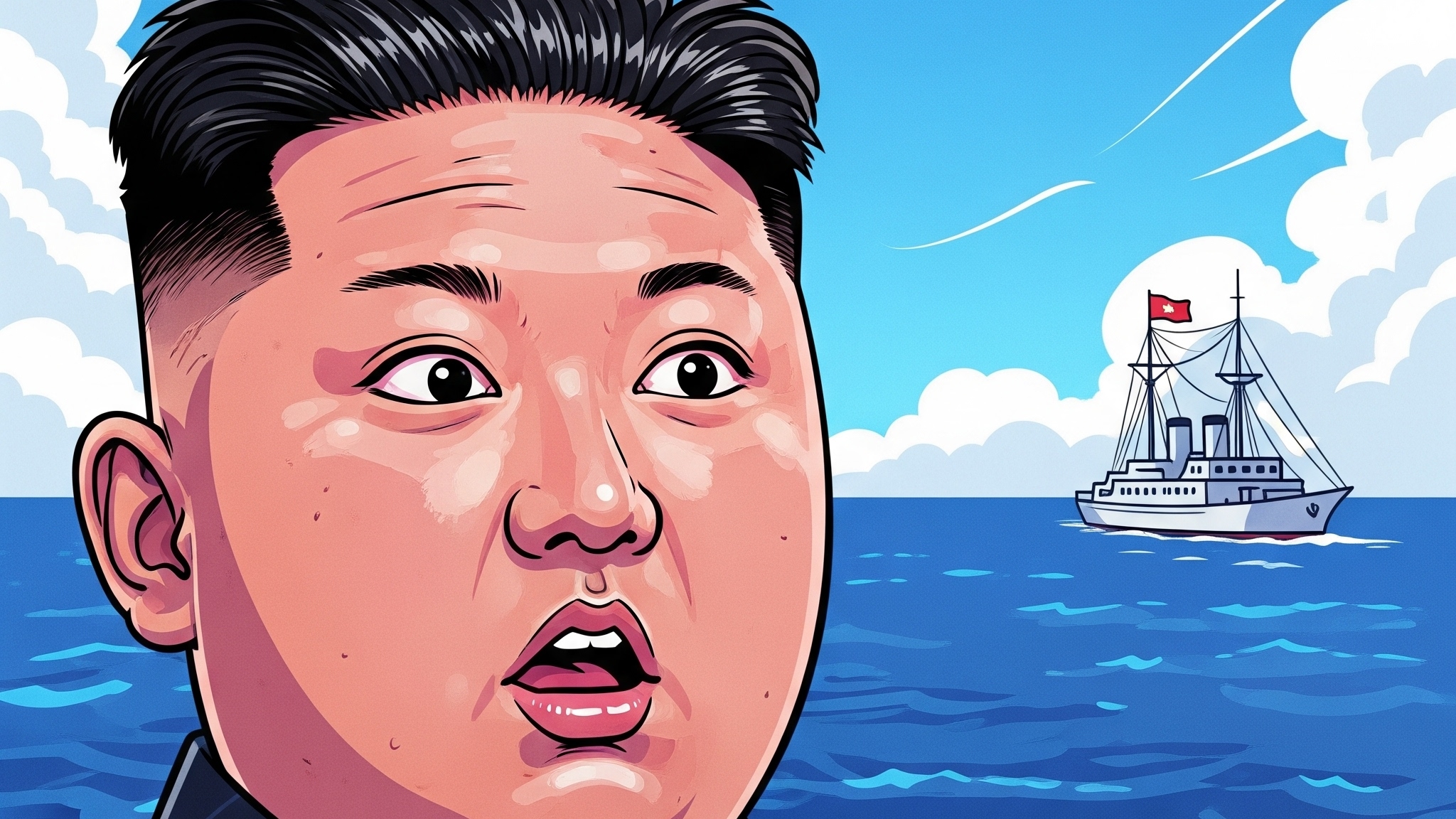 Okręt Kima na dnie – kompromitacja reżimu na oczach dyktatora