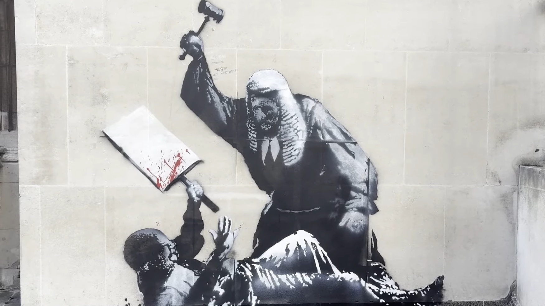 Banksy kontra sąd w Londynie. Mural wspierający Palestynę