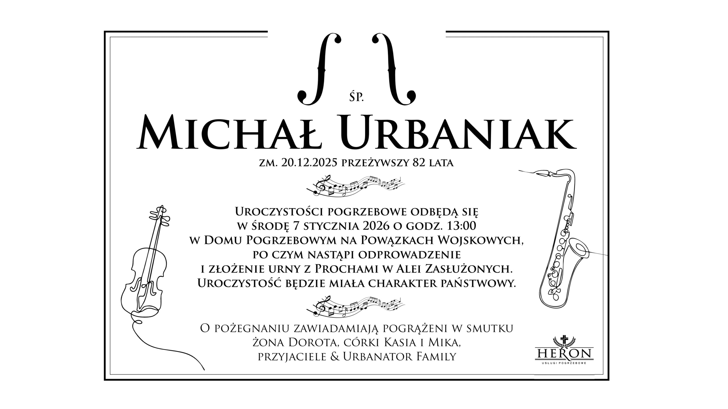 Uroczystości pogrzebowe Michała Urbaniaka