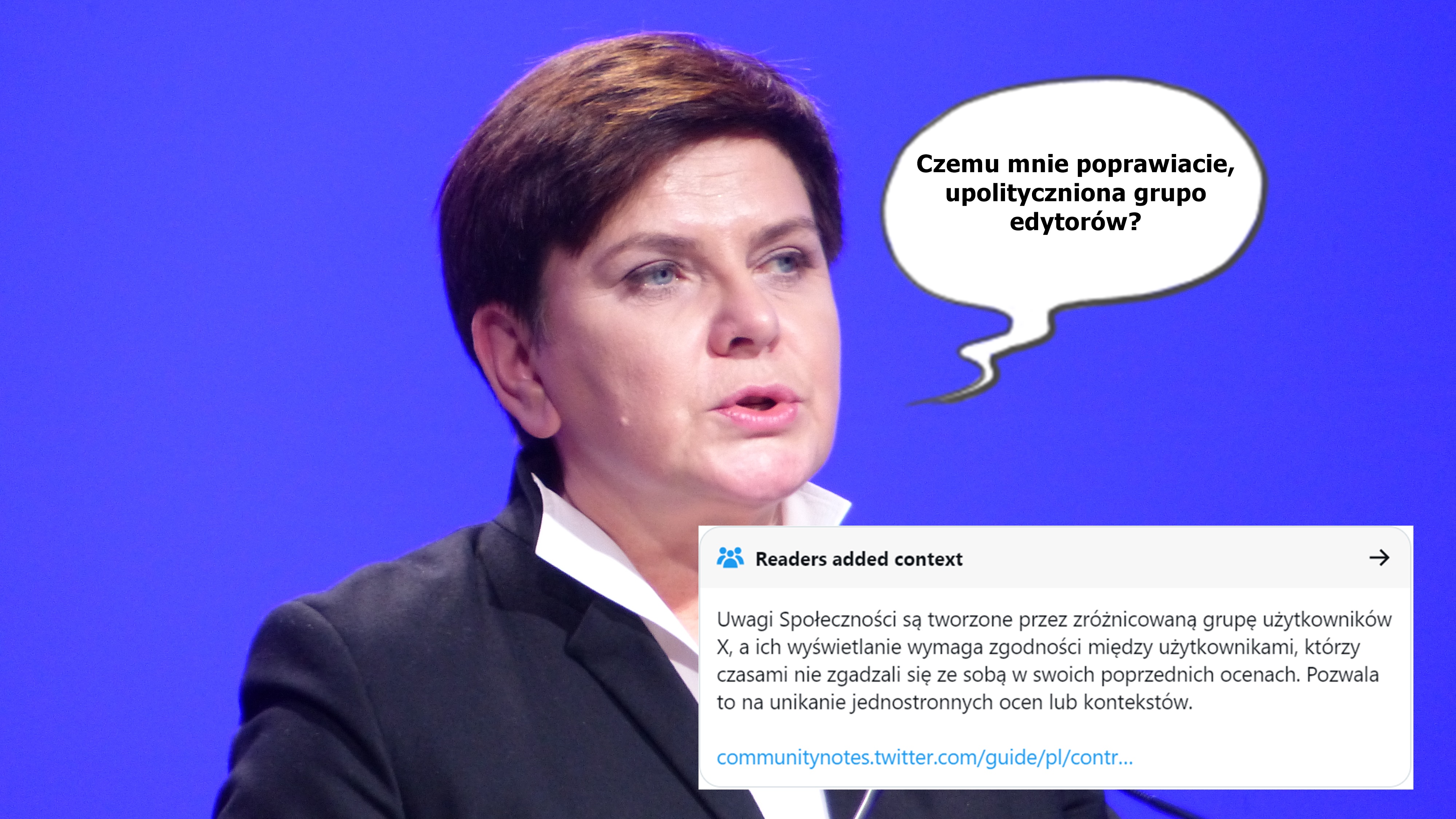 Chlorinda narzeka na weryfikację jej wpisów. Widzi w tym polityczny spisek